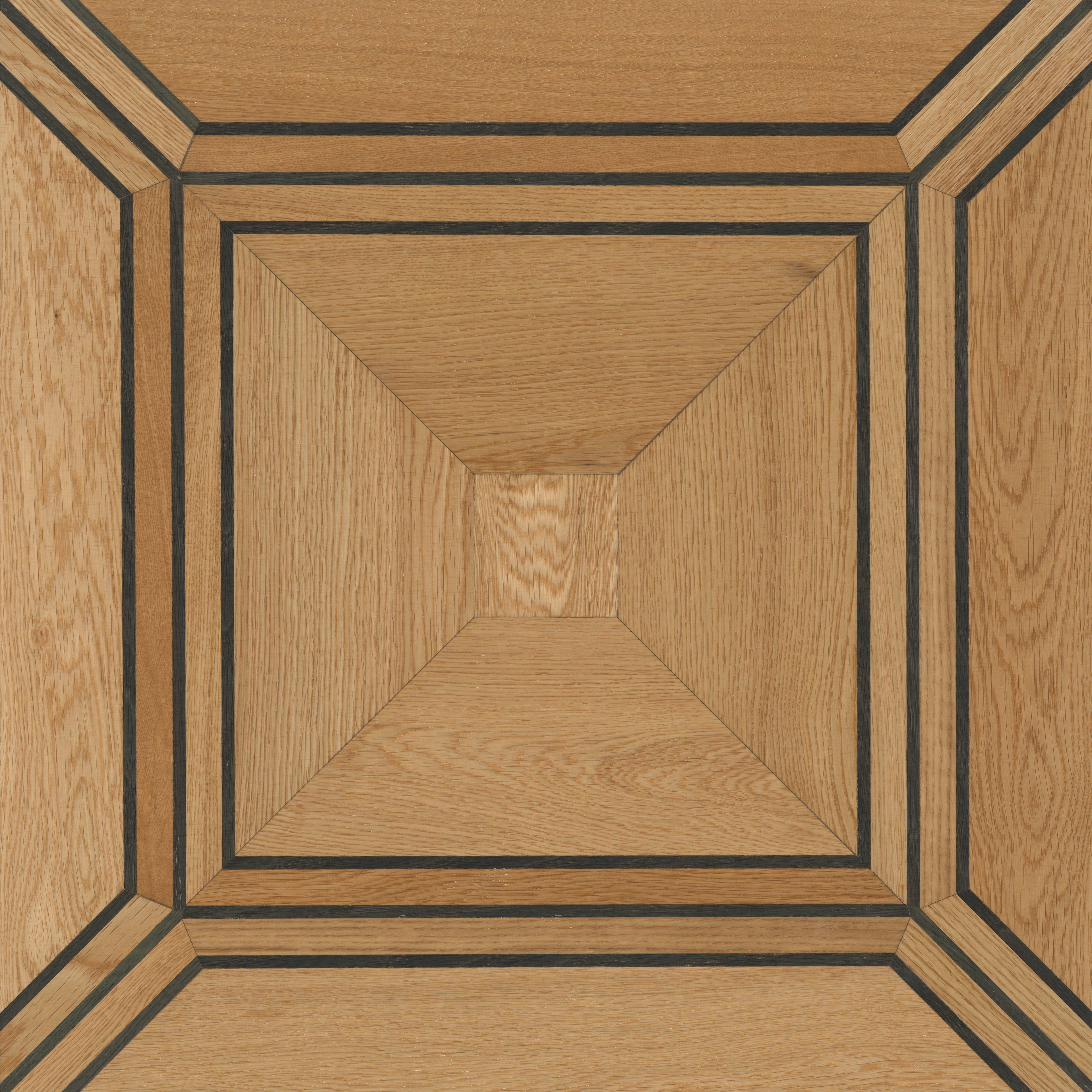 F36-Concentric Square Parquet-Multi-layer Engineered Marquetry Flooring