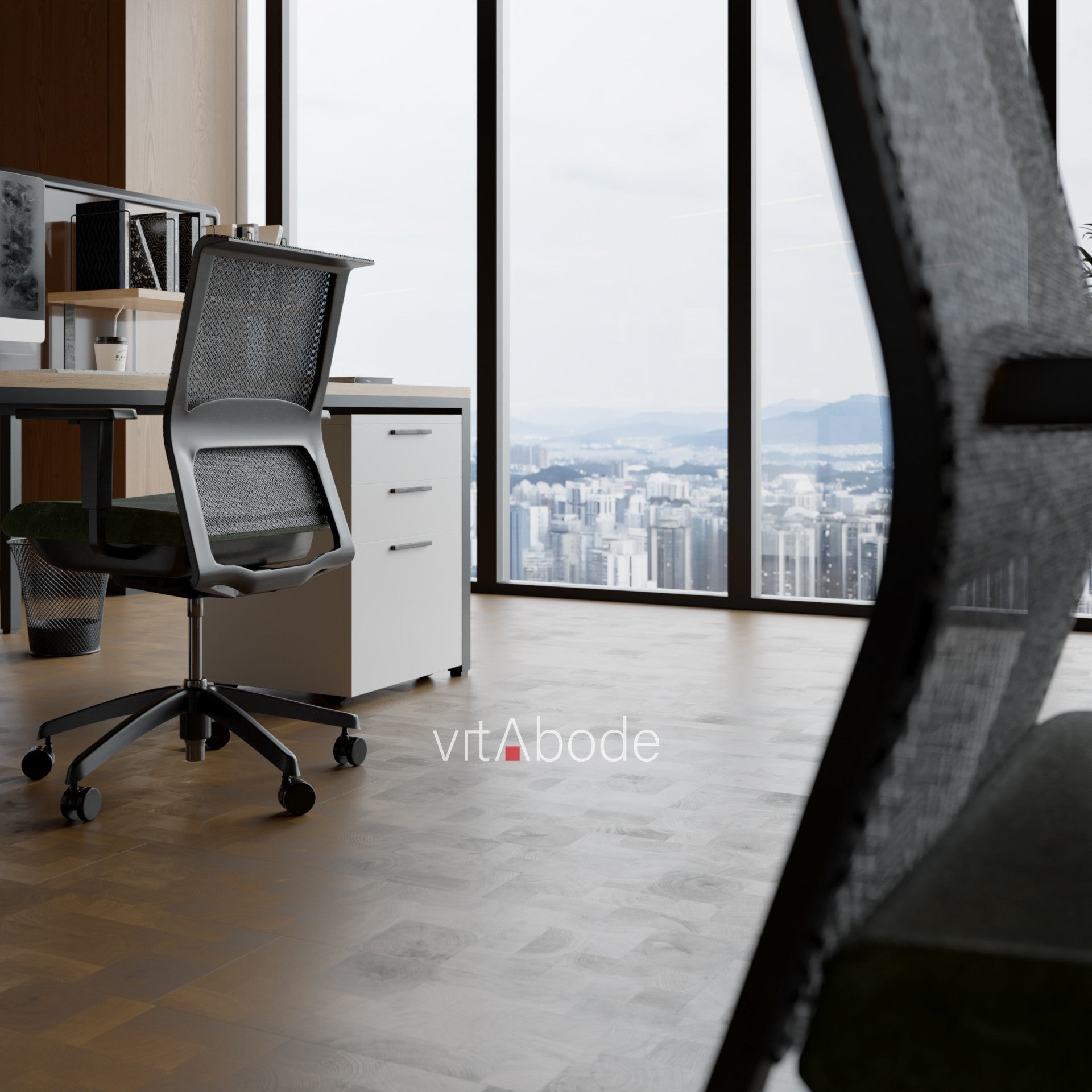 F21-Light smoked-Plank, Space series,annual ring,wood flooring
