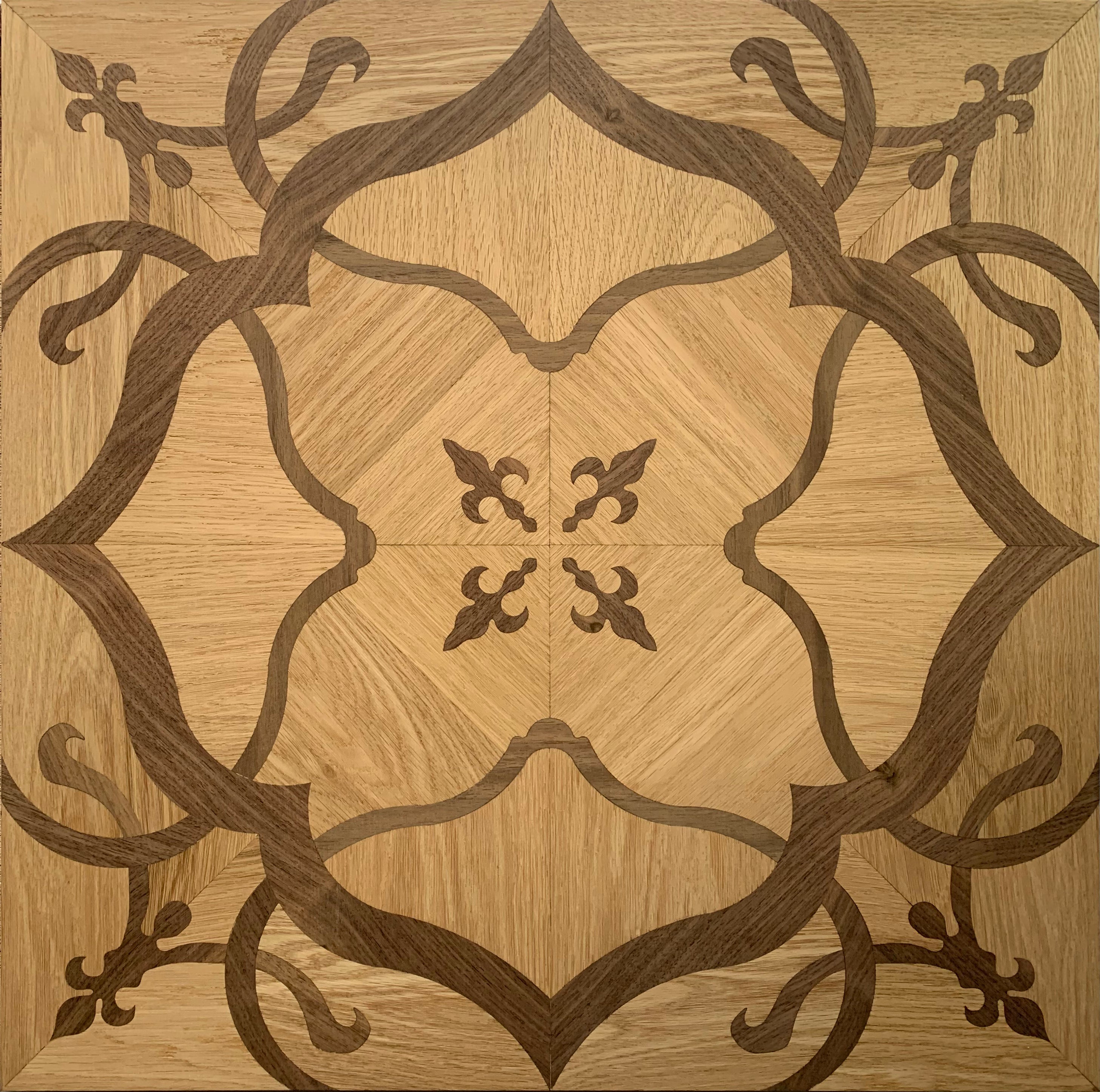 F32-Rococo Twig Marquetry-Multi-layer Engineered Marquetry Flooring