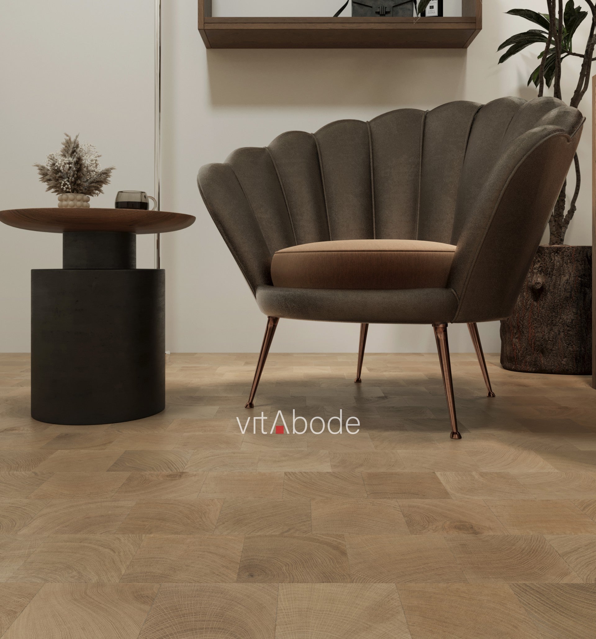 F22-Wood-dyed-Plank, Essence Series,annual ring,wood flooring